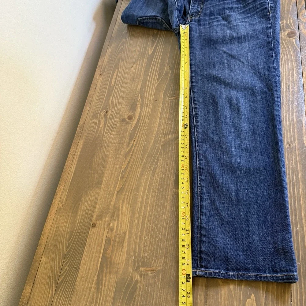 American Eagle Women's 6 Blue‎ Medium Wash Low Rise Artist Crop Stretch Jeans